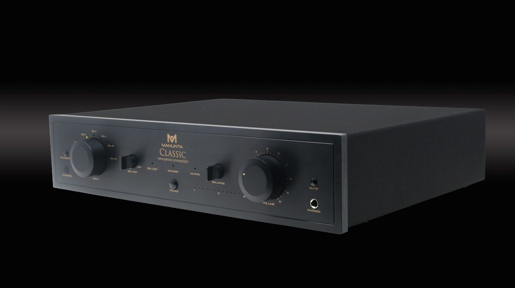 Manunta Classic Preamplifier, preamplificatore stereo analogico Made in Italy con ingressi RCA e XLR, stadio phono MM/MC e amplificatore per cuffie.